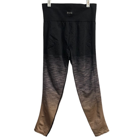 VS PINK Ultimate Leggings Black and Tan  Ombre Size Medium - Picture 2 of 8